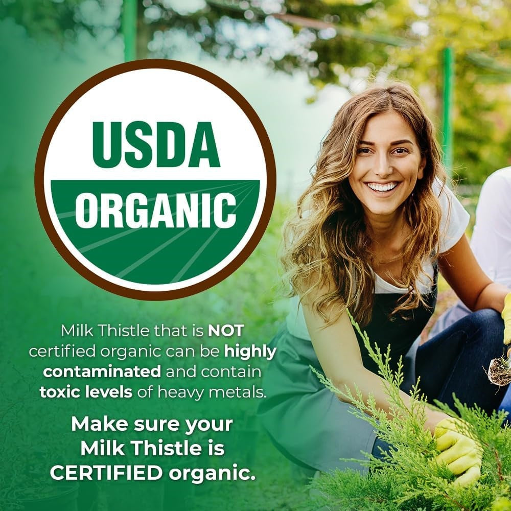 Organic Milk Thistle Complex – 120 Day Supply Herbal Supplement