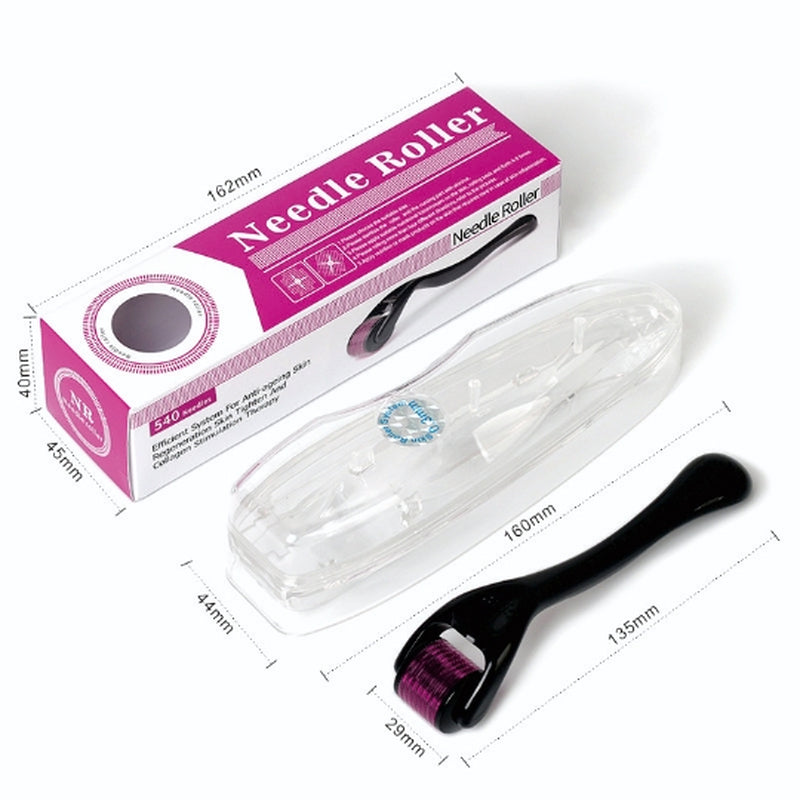Derma Roller for Hair Beard Facial Skin Face Body Scalp 540 Titanium Microneedle for Men Women 0.2Mm to 1Mm Cosmetic Beauty Instrument